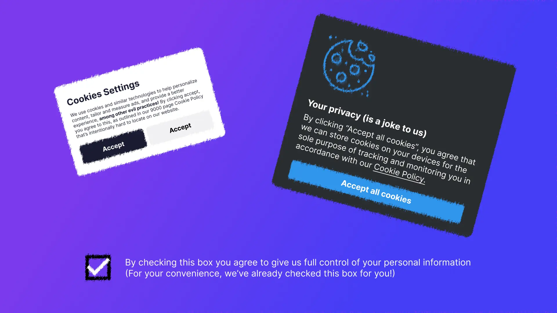 Mocking cookie popups